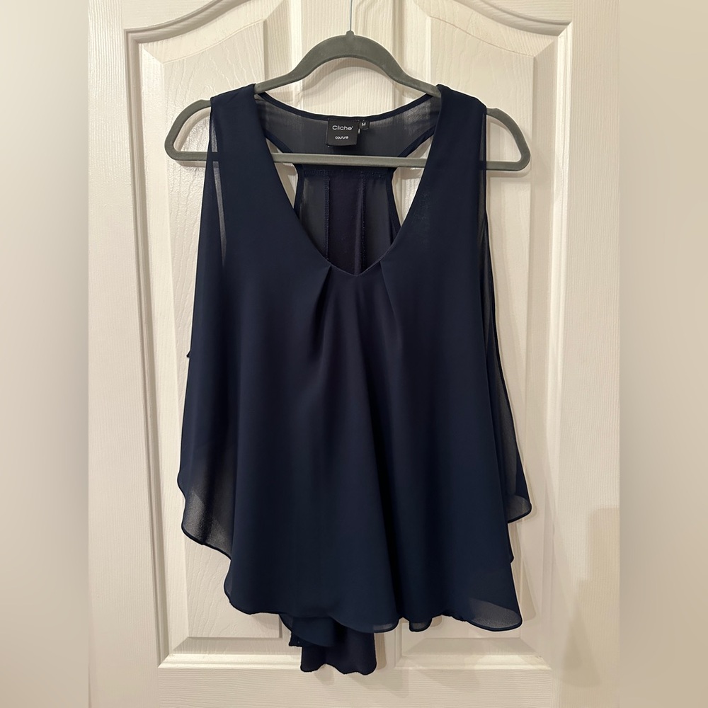 Navy Blouse Tank